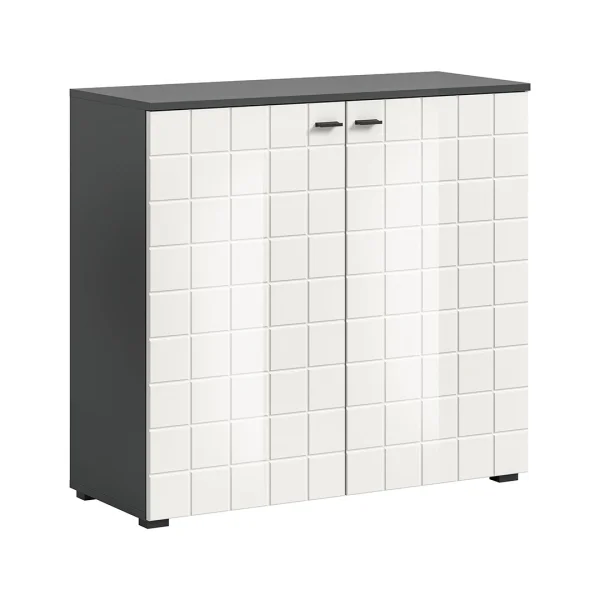 Monte Sideboard 2 Türen weiß Hochglanz.