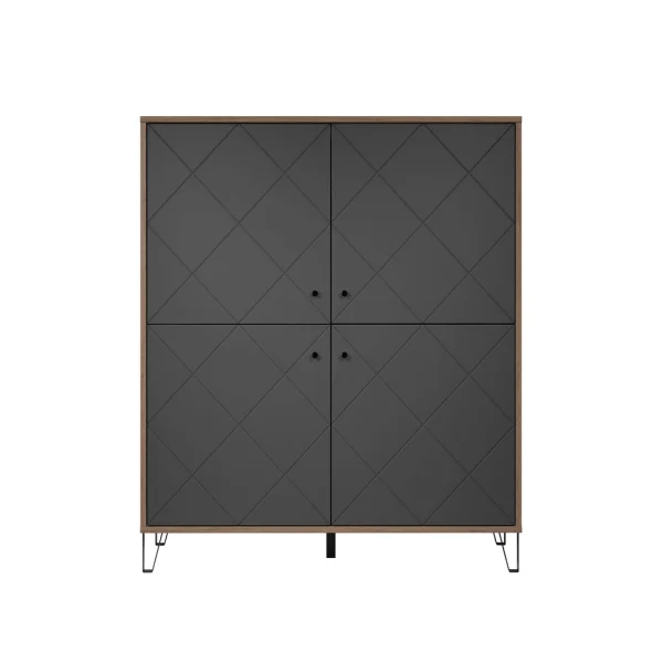 Montez Sideboard 4 Türen, graphite.