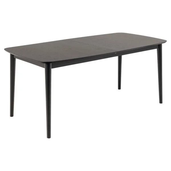 Montreux Esstisch 90x180/219cm inkl. Zusatzplatten schwarz.