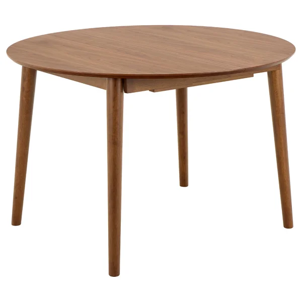 Montreux Esstisch Ø115/154cm inkl. 1 Einlegeplatte Nussbaum Dekor.