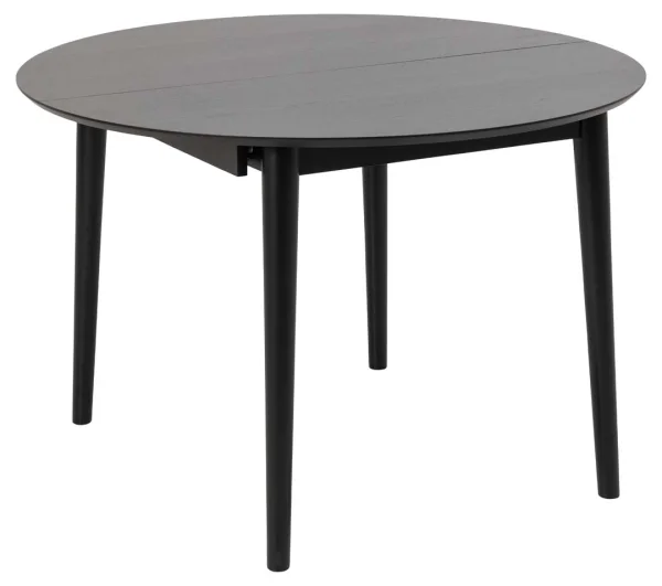 Montreux Esstisch Ø115/154cm inkl. Zusatzplatten schwarz.