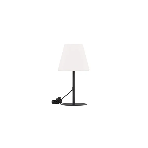 Moris Tischlampe für außen schwarz.