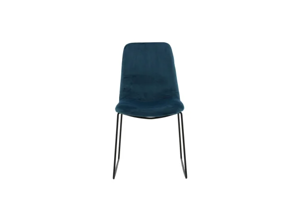 Muce Esszimmerstuhl Velour blau.