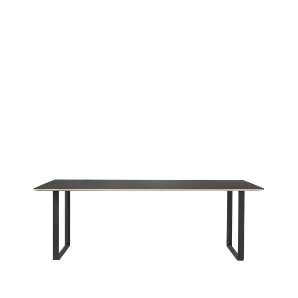 Muuto 70/70 Esstisch 255 x 108cm Black linoleum-Plywood-Black