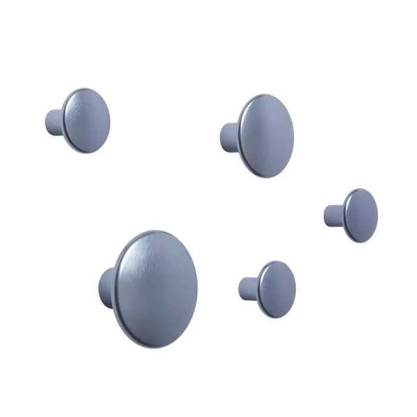 Muuto Dots Wandhaken Metall 5er Set Pale blue