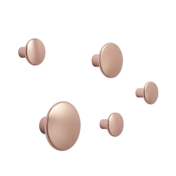Muuto Dots Wandhaken Metall 5er Set Rose
