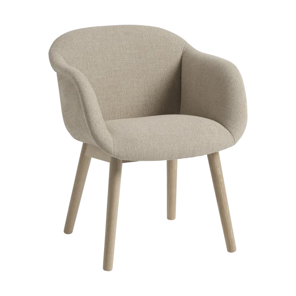 Muuto Fiber Soft Armchair mit Holzbeinen Ecriture 240/Oak