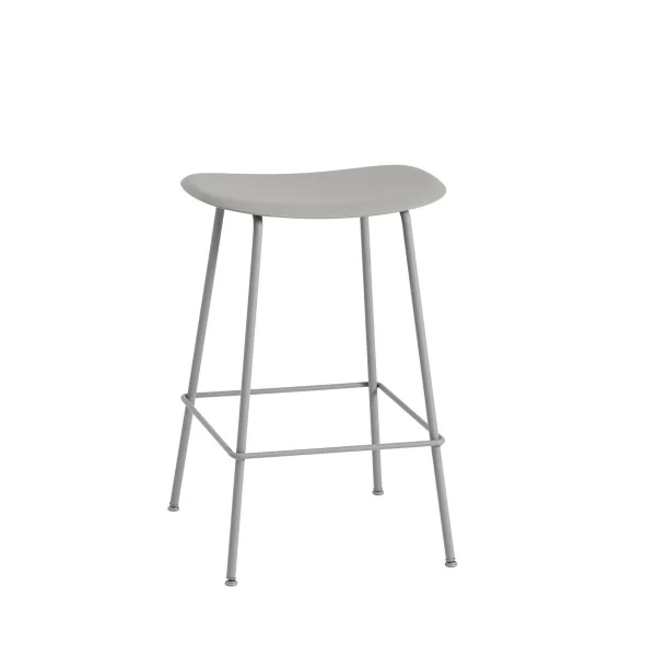 Muuto Fiber Tube Barstuhl 65cm Grey-grey