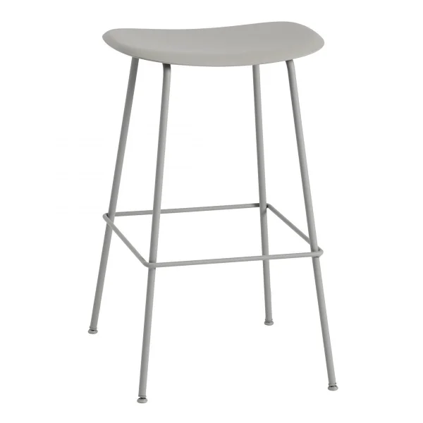 Muuto Fiber Tube Barstuhl 75cm Grey