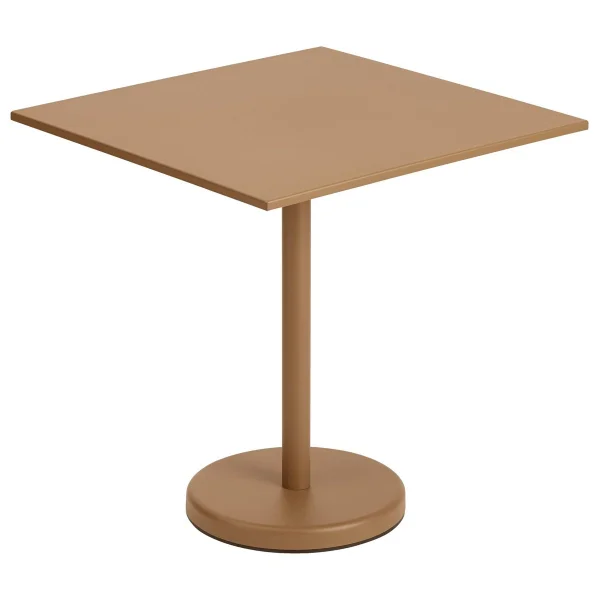 Muuto Linear Stahltisch 70 x 70cm Burnt orange