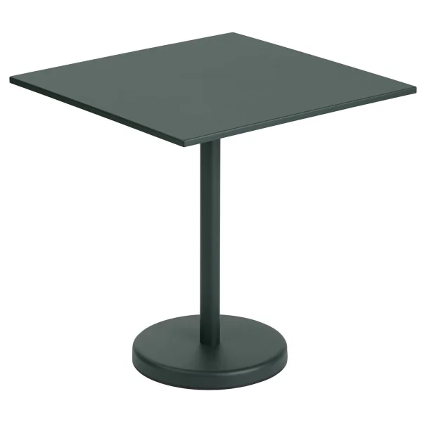 Muuto Linear Stahltisch 70 x 70cm Dark green