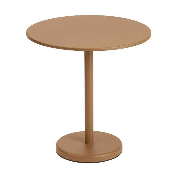 Muuto Linear Stahltisch Ø70cm Burnt orange