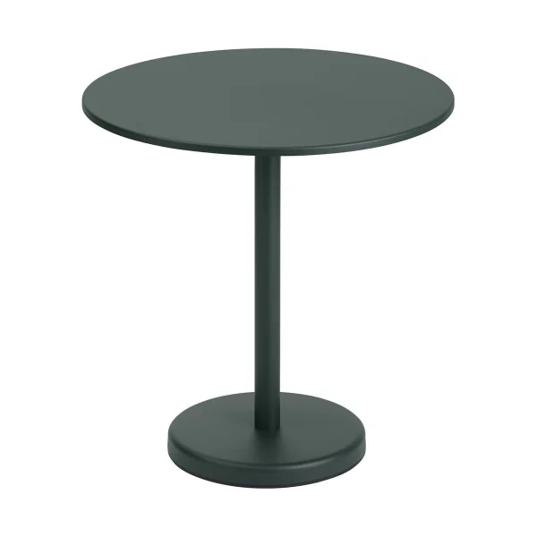 Muuto Linear Stahltisch Ø70cm Dark green