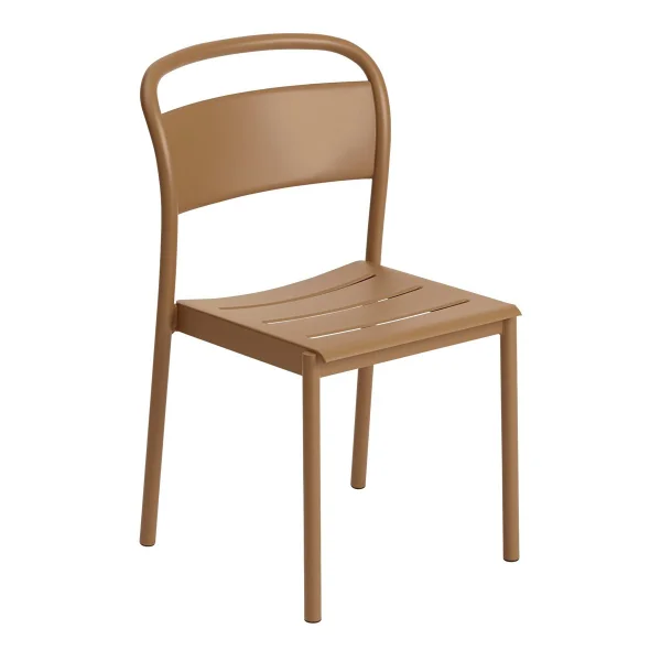 Muuto Linear steel side chair Stahlstuhl Burnt orange