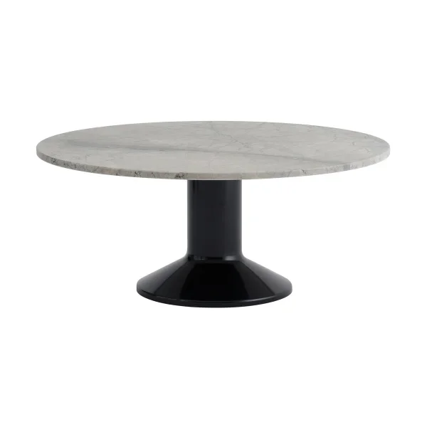 Muuto Midst Couchtisch Grey marble-black, Ø90 cm
