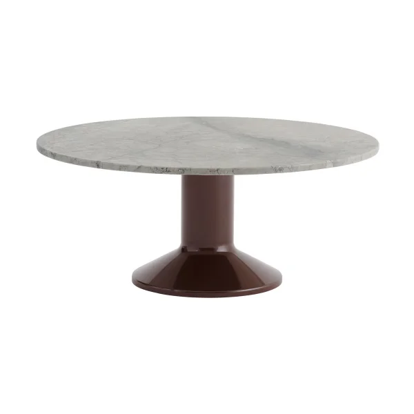 Muuto Midst Couchtisch Grey marble-dark red, Ø90 cm