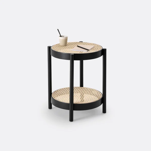 Nachttisch Cedak Aus Rattan, Zwei Platten