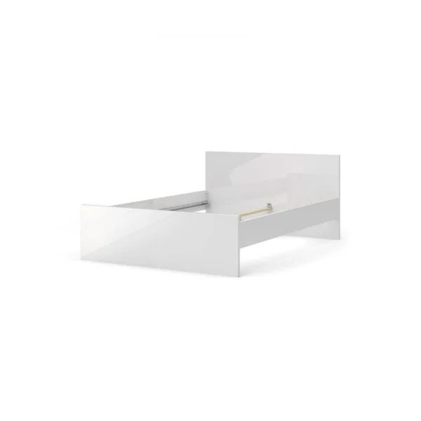 Nada Bett 140 * 200 cm weiss hochglanz.