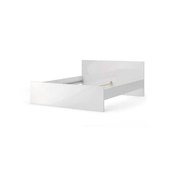 Nada Bett 160 * 200 cm weiss hochglanz.