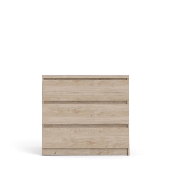 Nada Kommode 3 Schubladen Hickory-Dekor.