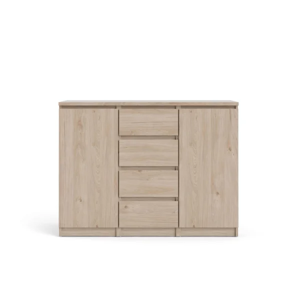 Nada Sideboard 2 Türen und 4 Schubladen Hickory-Dekor.