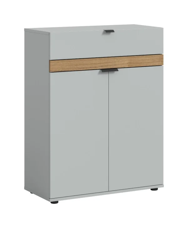 Naro Schuhschrank 2 Türen, 1 Schublade grau.