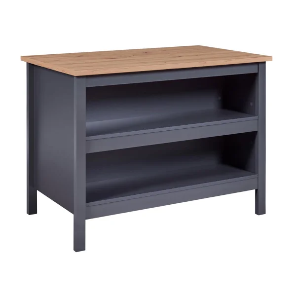 Nellina Sideboard Küchen-Ø, 2 Ablagen grau, Artisan Eiche dekor.