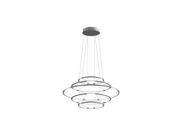 Nemo - Drop 5 Pendelleuchte Satin Silver  Lighting