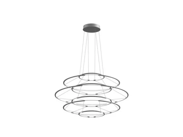 Nemo - Drop 7 Pendelleuchte Satin Silver  Lighting