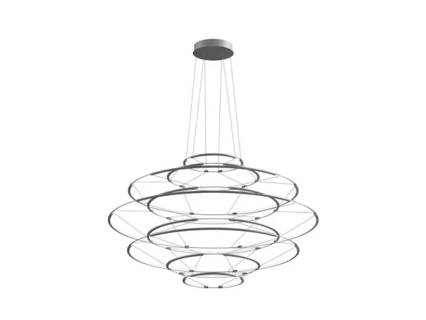 Nemo - Drop 9 Pendelleuchte Satin Silver  Lighting