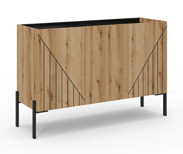 Neo Sideboard 3 Türen, 1 Regal Eiche Dekor.
