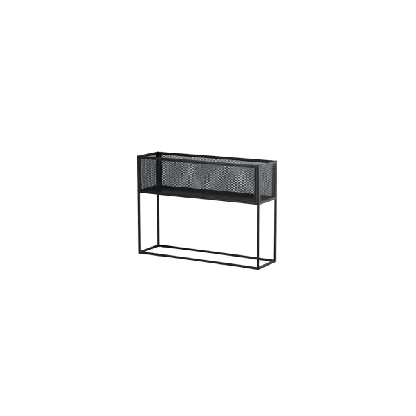 Netz Korb Blumenkasten 30x110cm schwarz.