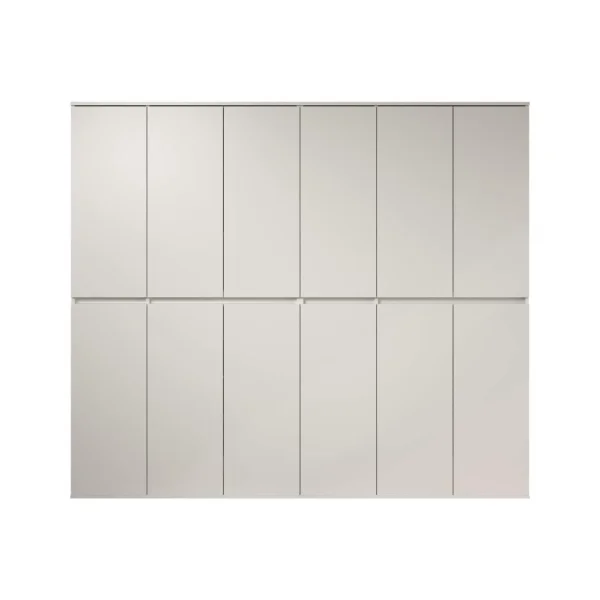 Nevada Kleiderschrank 12 Türen weiß.