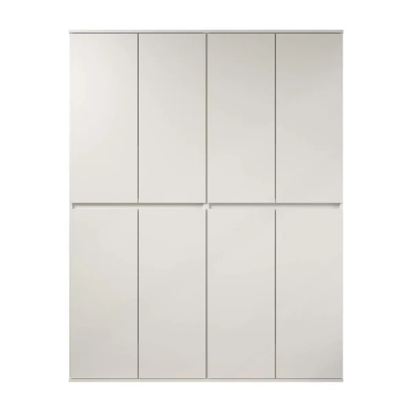 Nevada Kleiderschrank 8 Türen weiß.