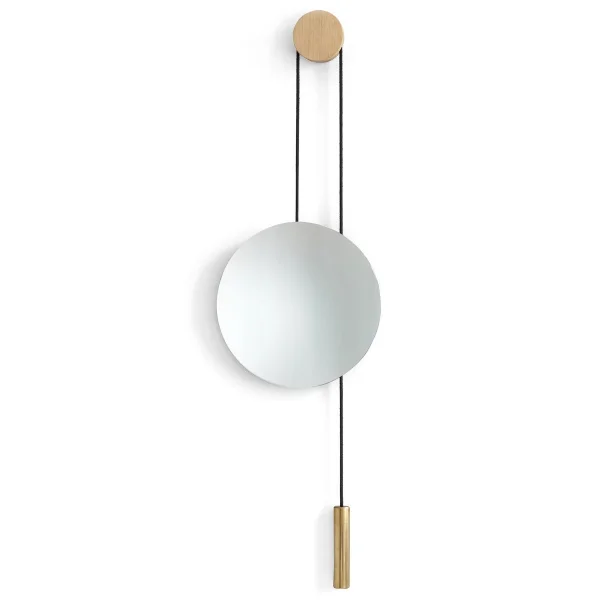 New Works Rise and Shine Spiegel Natural oak-brass weight