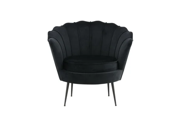Nice Sessel Velour schwarz.
