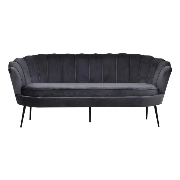 Nice Sofa 3 Personen velour grau.