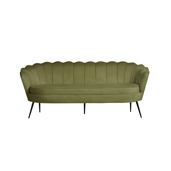 Nice Sofa 3 Personen velour grün.