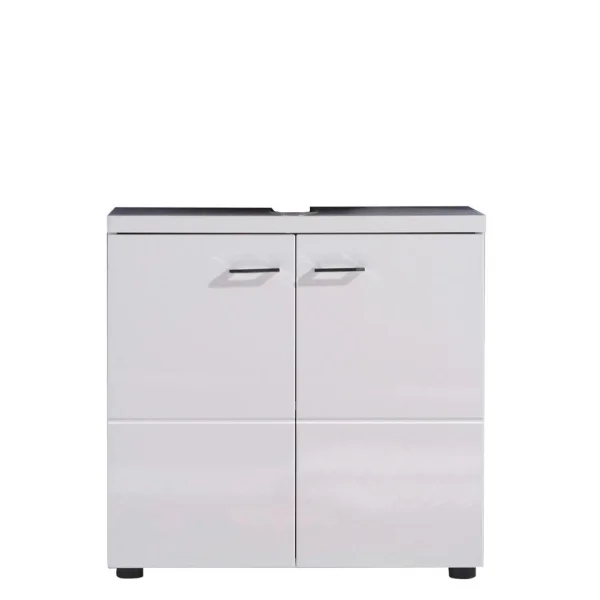 Nightlife Waschbeckenunterschrank weiß Hochglanz, weiß.