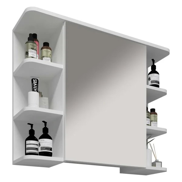 Nilosi Spiegelschrank Bad weiß.