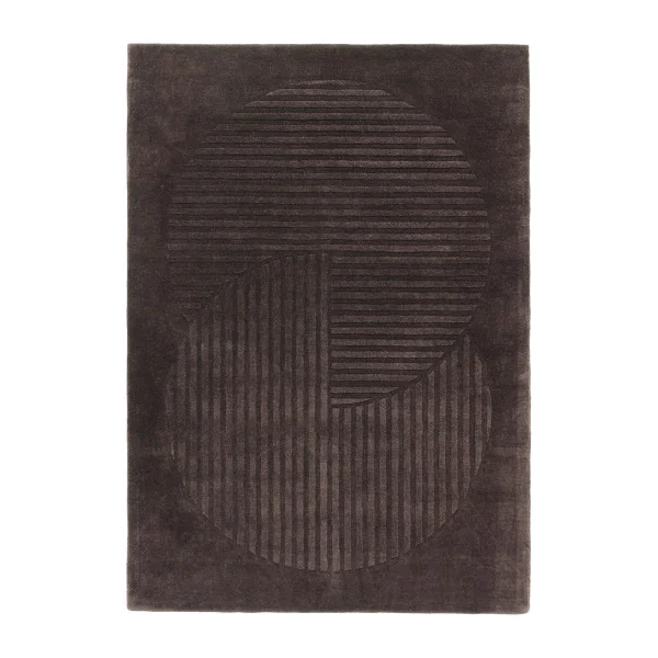 NJRD Levels Wollteppich circles braun 200 x 300cm