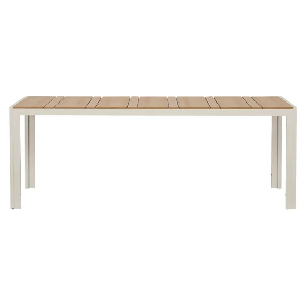 Noah Gartentisch Grau, Teak-Dekor.