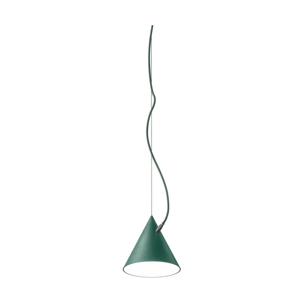 Noon Castor Pendelleuchte 20 cm British racing green-dunkelgrün-messing