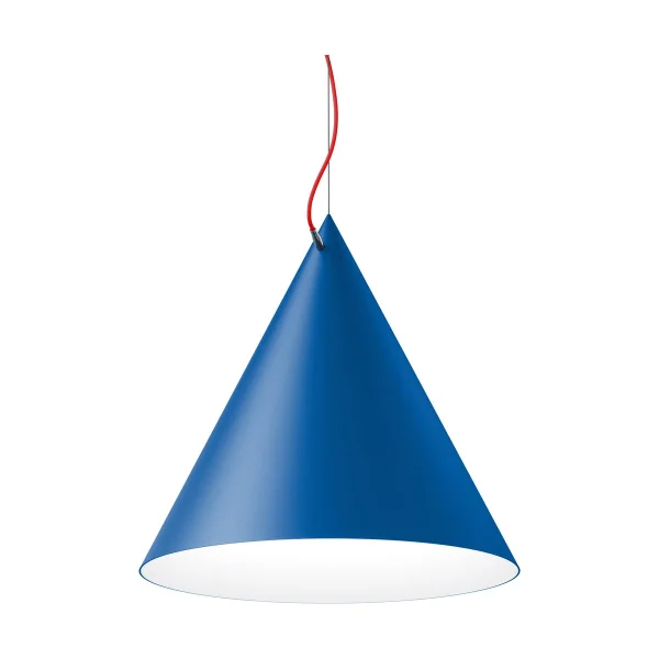 Noon Castor Pendelleuchte 60 cm Klarblau-rot-silber