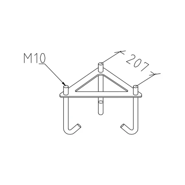 Norlys - London 2 Parklampe Bred f/Betonbodenhalter, Schwarz