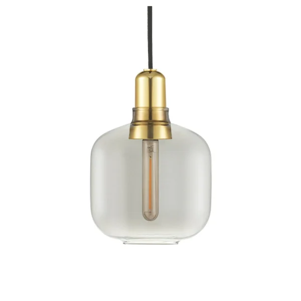 Normann Copenhagen Amp Pendelleuchte klein Smoke-Messing