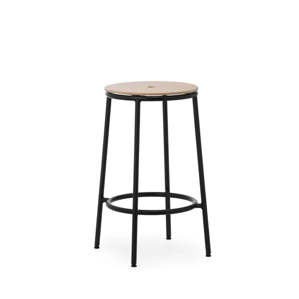 Normann Copenhagen - Circa Barhocker H65 Black Steel/Oak
