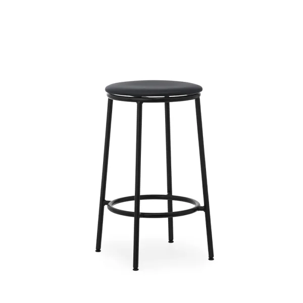Normann Copenhagen - Circa Barhocker H65 Upholstery Black Steel/Ultra Leather Black Normann Copenha