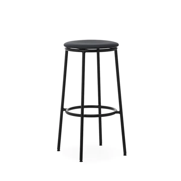 Normann Copenhagen - Circa Barhocker H75 Upholstery Black Steel/Ultra Leather Black Normann Copenha