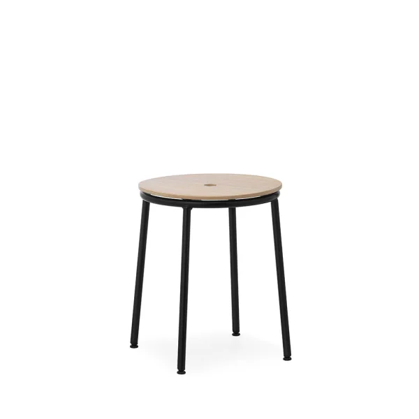 Normann Copenhagen - Circa Hocker H45 Black Steel/Oak